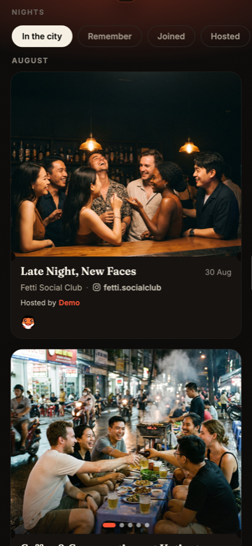 Nights — photos from plans that already happened in the city